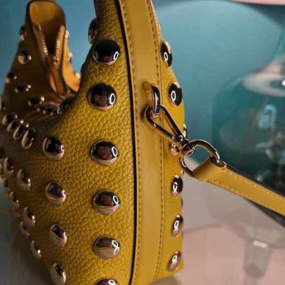 Michael Kors Ember Embellished Pebbled Leather Messenger Crossbody - Picture 3 of 6